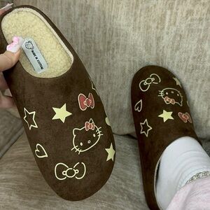 Dark Brown Hello Kitty Clogs